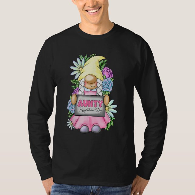 Cute Gnome Aunty Happy Mother s Day For Mom Gnomie T-Shirt (Vorderseite)
