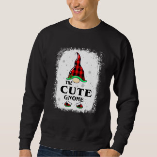 Cute Gnome Buffalo Plaid Matching Family Xmas Paja Sweatshirt