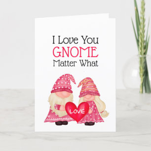 Cute Gnome Valentine Love Heart Romantic Feiertagskarte