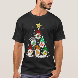 Cute Gnomes Christmas Tree Lights Gnomies Gnome Xm T-Shirt