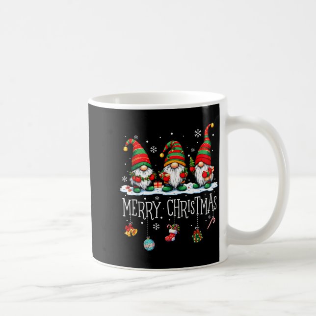Cute Gnomes Merry Christmas Light Family Gnome Xma Kaffeetasse (Rechts)