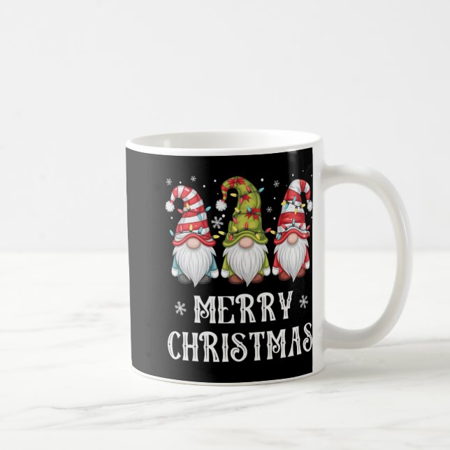 Cute Gnomes Merry Christmas Light Family Gnome Xma Kaffeetasse (Rechts)