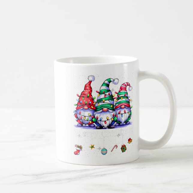 Cute Gnomes Merry Christmas Light Family Gnome Xma Kaffeetasse (Rechts)