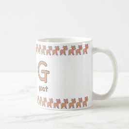 Cute Goat Mug – G is for Goat Alphabet Cup Kaffeetasse