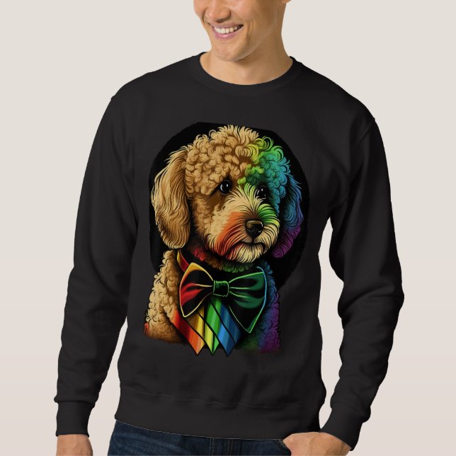 Cute Golden Doodle Dog on Goldendoodle Sweatshirt (Vorderseite)