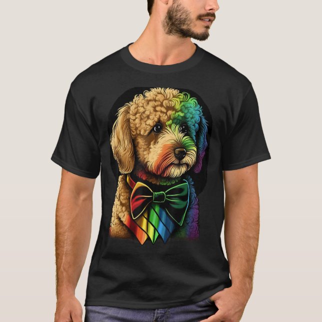 Cute Golden Doodle Dog on Goldendoodle T-Shirt (Vorderseite)