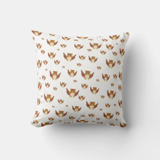 Cute Golden Owl Seamless Pattern Kissen