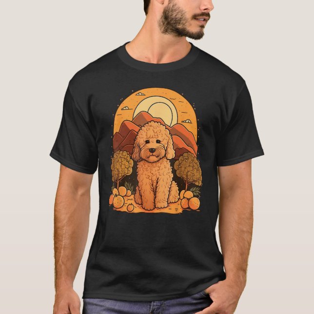 Cute Goldendoodle Dog on Golden Doodle T-Shirt (Vorderseite)