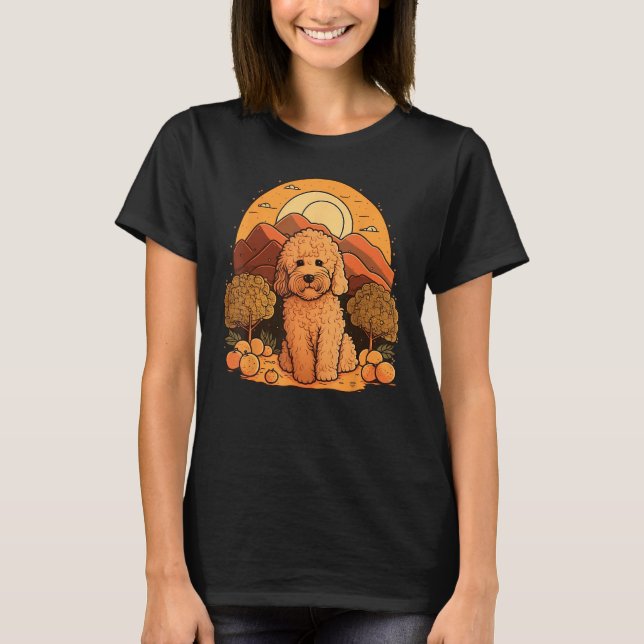 Cute Goldendoodle Dog on Golden Doodle T-Shirt (Vorderseite)