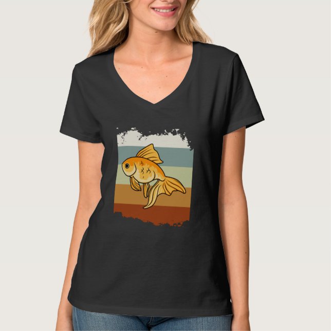 Cute Goldfish Aquarium Artsy Fish T-Shirt (Vorderseite)