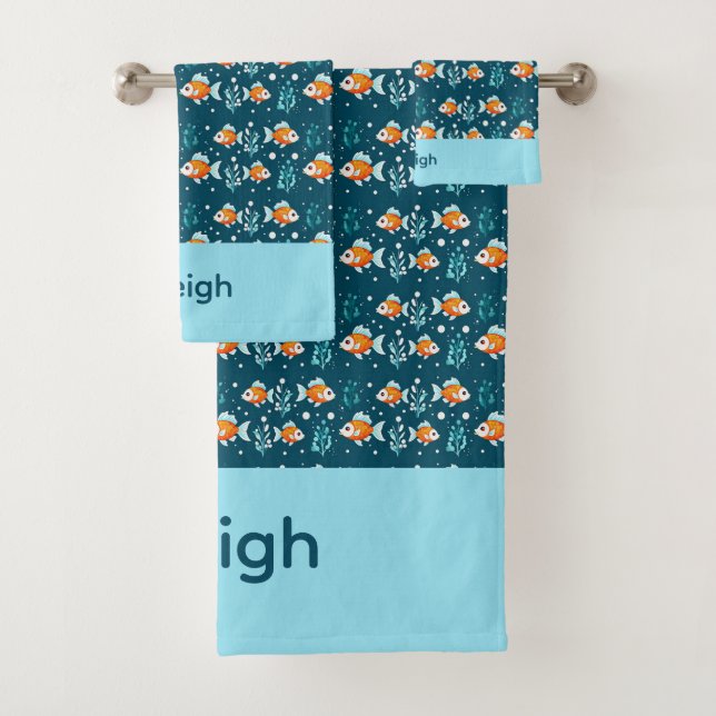Cute Goldfish Towel Badhandtuch Set (Insitu)