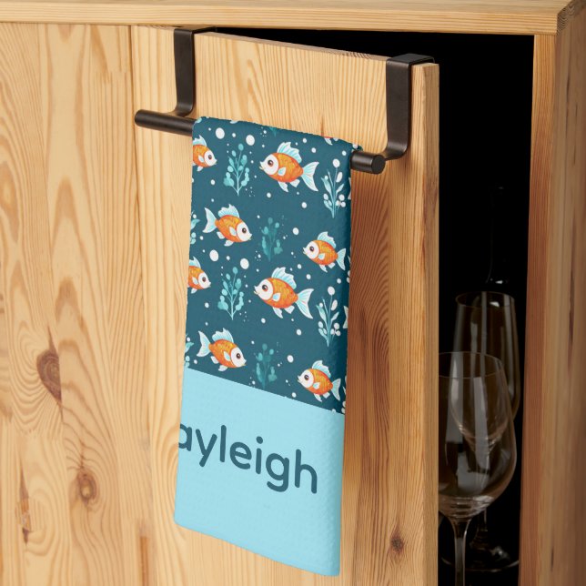 Cute Goldfish Towel Geschirrtuch (Drittel gefaltet)