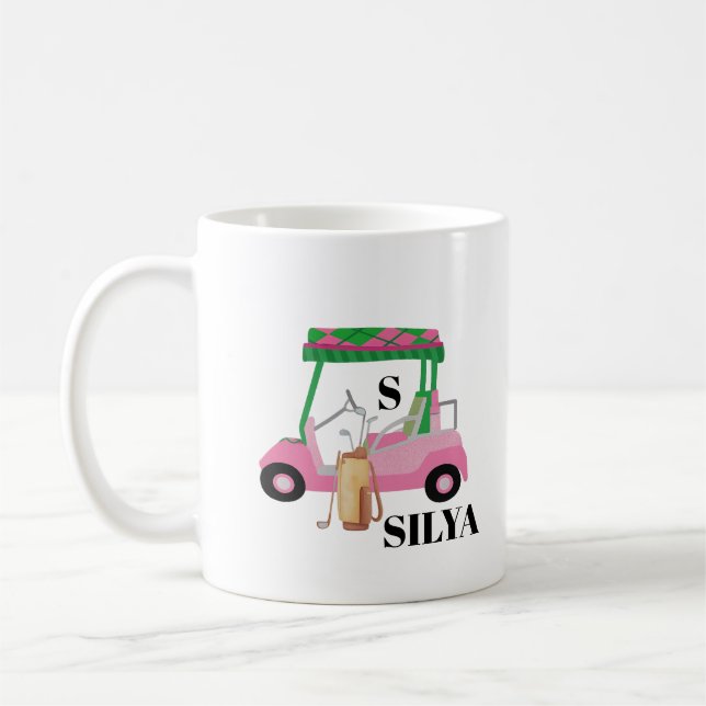 Cute Golf Cart T-Shirt – Minimal Summer Kaffeetasse (Links)
