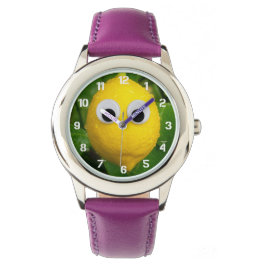 Cute Googly Eye Lemon Kids Clock Armbanduhr