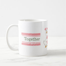Cute Goose Couple Mug Together Forever Gift Kaffeetasse