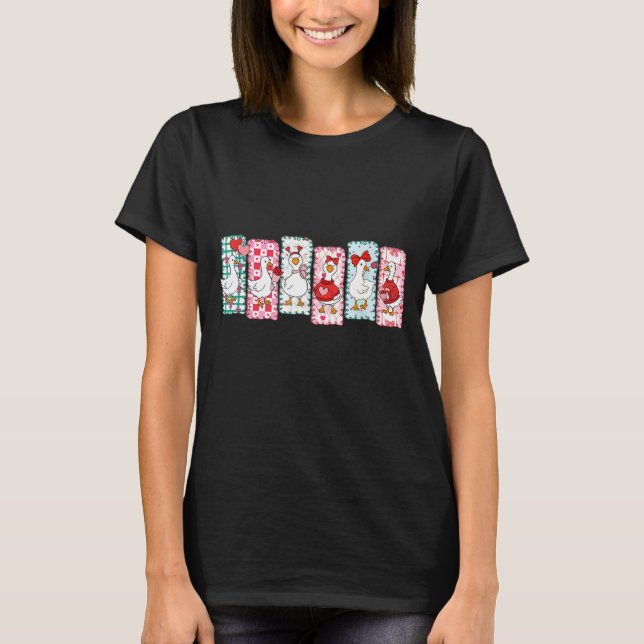 Cute Goose Valentine Coquette,duck Funny Gift Tee  (Vorderseite)