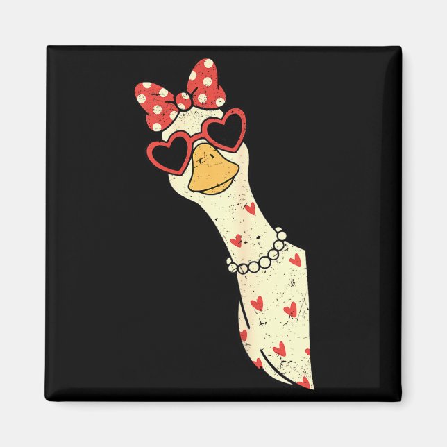 Cute Goose Xoxo Be Mine Happy Valentine's Day Wome Magnet (Vorne)