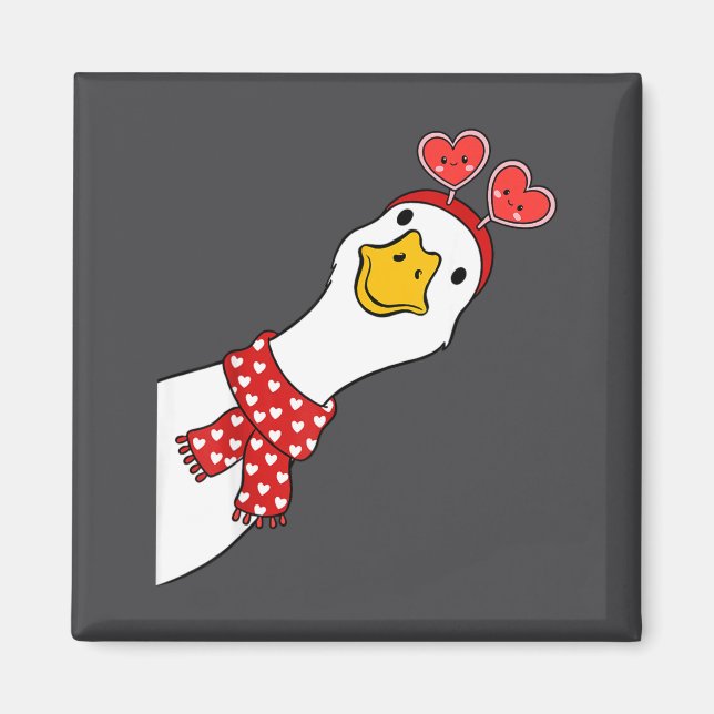 Cute Goose Xoxo Be Mine Happy Valentine's Day Wome Magnet (Vorne)