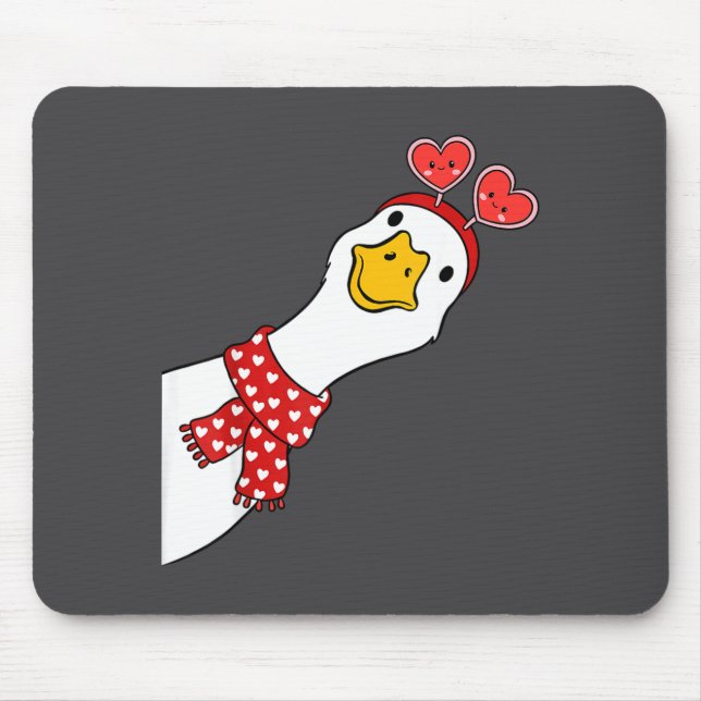 Cute Goose Xoxo Be Mine Happy Valentine's Day Wome Mousepad (Vorne)