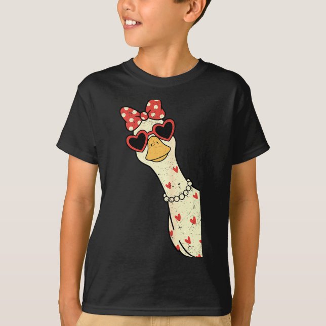 Cute Goose Xoxo Be Mine Happy Valentine's Day Wome T-Shirt (Vorderseite)