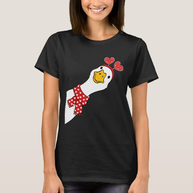 Cute Goose Xoxo Be Mine Happy Valentine's Day Wome T-Shirt (Vorderseite)