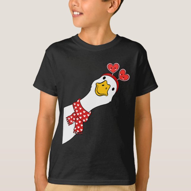 Cute Goose Xoxo Be Mine Happy Valentine's Day Wome T-Shirt (Vorderseite)