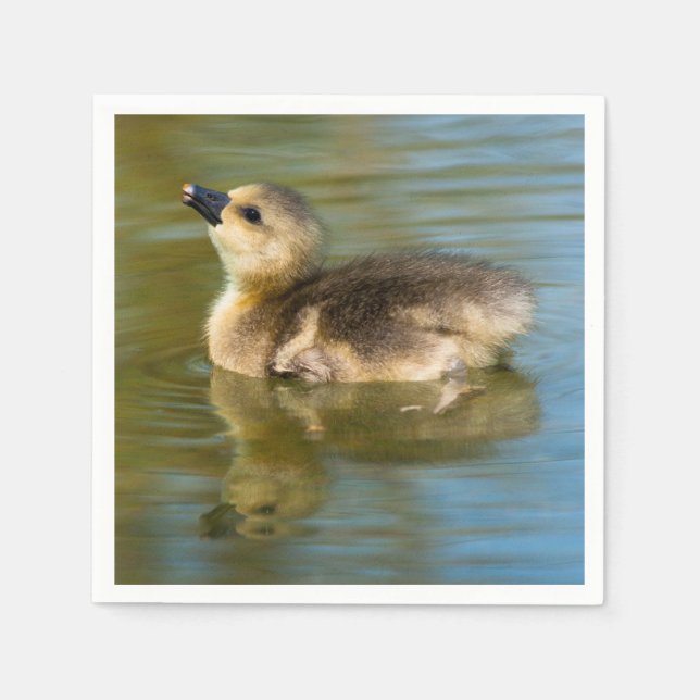 Cute Gosling on pond Serviette (Vorderseite)