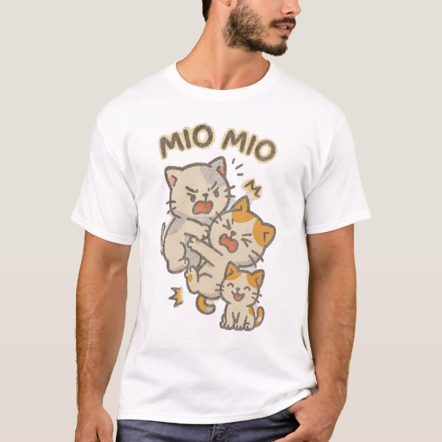 Cute Graffiti Cats - Kawaii Street Art 'Mio Mio Mi T-Shirt (Vorderseite)