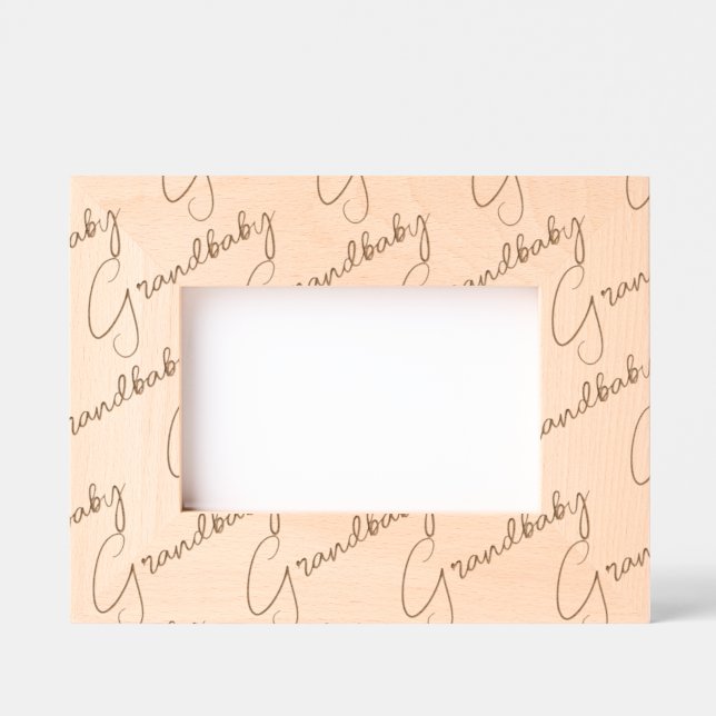 Cute Grandbaby Picture Wood Frame, 6x4" Landscape Geätzte Rahmen (Vorderseite)