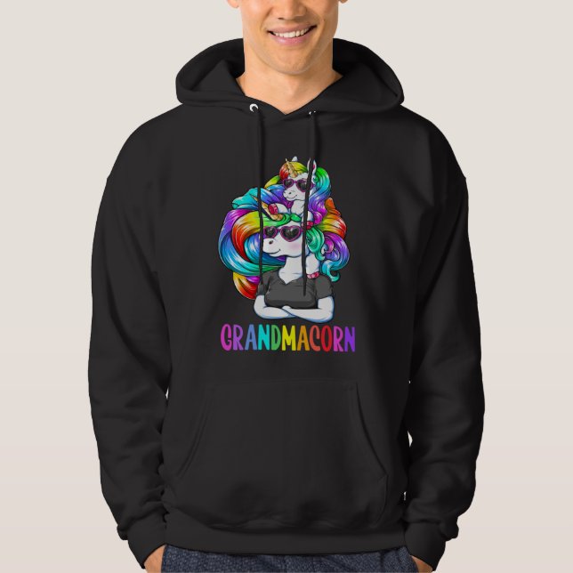 Cute Grandmacorn Unicorn Costume Grandma Mom Mothe Hoodie (Vorderseite)
