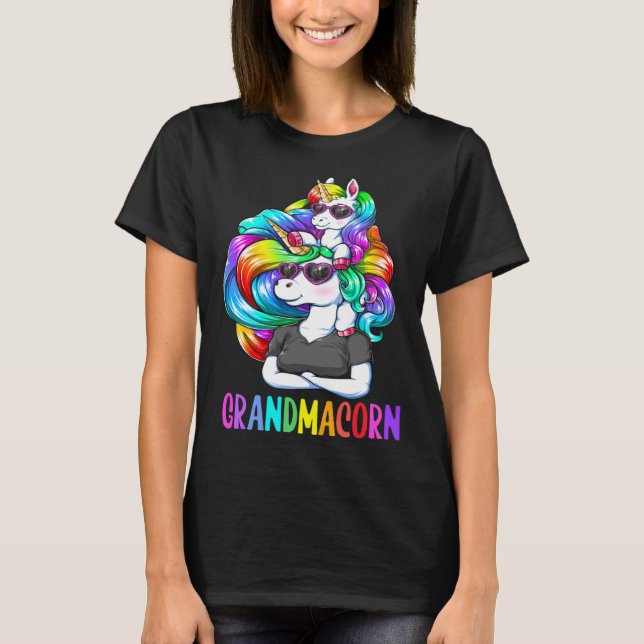 Cute Grandmacorn Unicorn Costume Grandma Mom Mothe T-Shirt (Vorderseite)