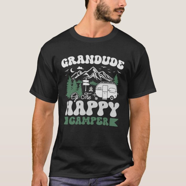 Cute Grandude Of The Happy Camper Camping Trip T-Shirt (Vorderseite)