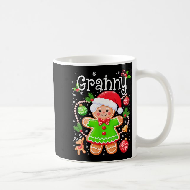 Cute Granny Gingerbread Family Matching Christmas  Kaffeetasse (Rechts)