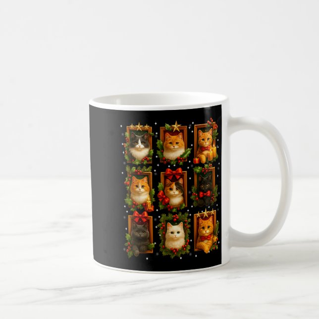 Cute Graphic Cat Crew Christmas Xmas Women Girl Ki Kaffeetasse (Rechts)