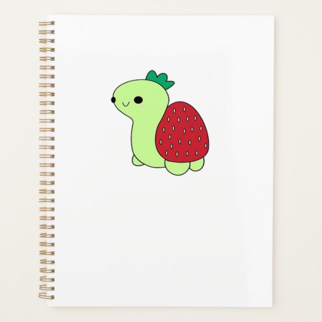 Cute green blushing strawberry turtle Classic T-Sh Planer (Vorderseite)