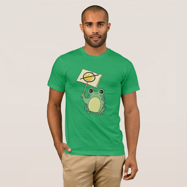 Cute Green No Kings Frog T-shirt (Vorne ganz)