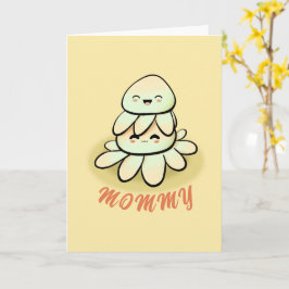 cute green octopus mother Card Karte
