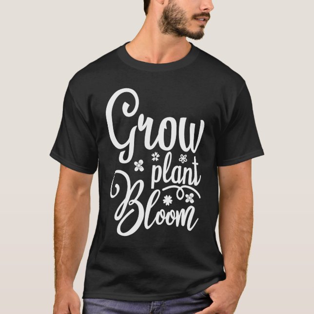Cute Grow Plant Bloom Spring Blooming Nature Flowe T-Shirt (Vorderseite)