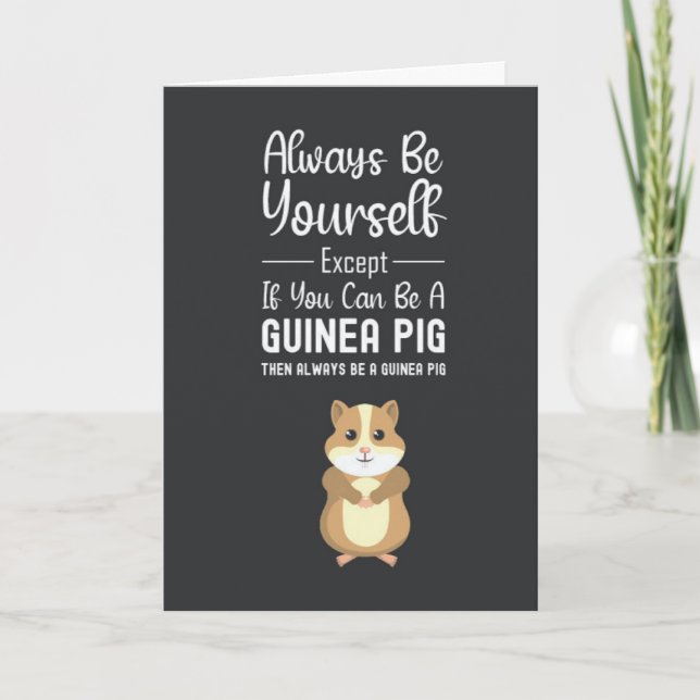 Cute Guinea Pig Cards Pets Happy Funny Karte (Vorderseite)