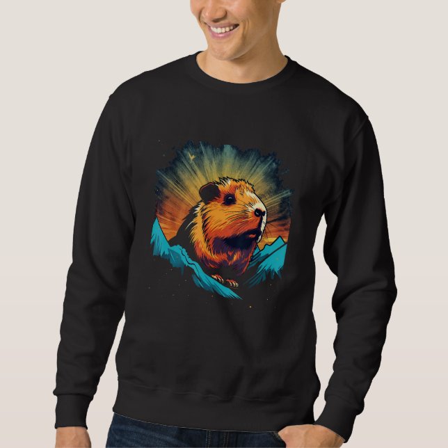 Cute Guinea Pig Men Women Kids 6 Sweatshirt (Vorderseite)