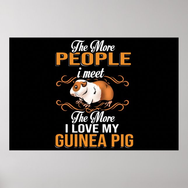 Cute Guinea Pig Mom Poster (Vorne)