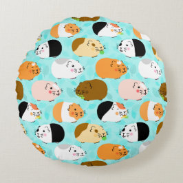 Cute Guinea Pig Pattern Rundes Kissen