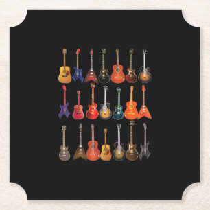 Cute Guitar Rock And Roll Musical Instruments Gift Untersetzer