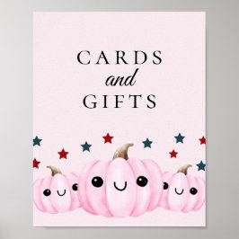 Cute Halloween Baby Shower Cards & Gift Sign Poster