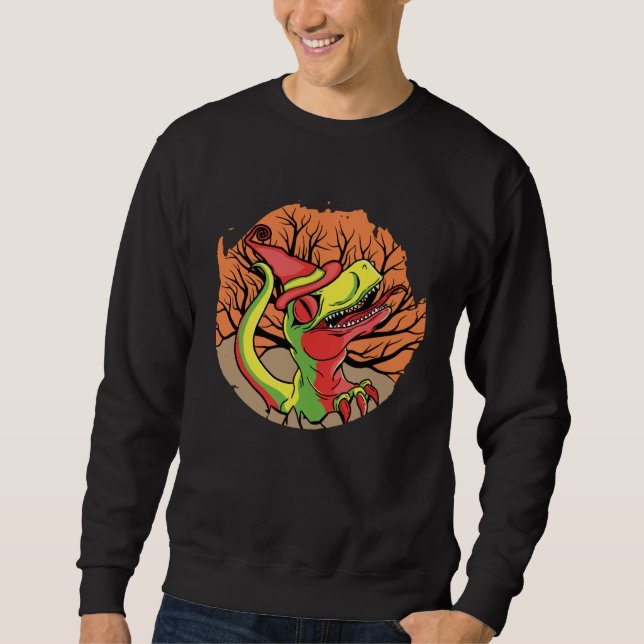 Cute Halloween Dino Rex Sweatshirt (Vorderseite)