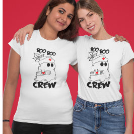 Cute Halloween  Ghost Boo Crew  T-Shirt