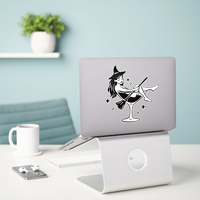Cute Halloween Girl Sticker – Fun Spooky Design fo (Laptop auf Schreibtisch)