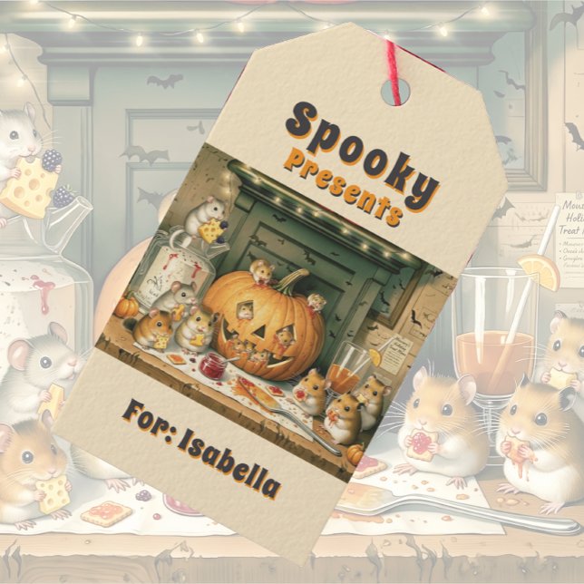 Cute Halloween Hamster Snack Party Geschenkanhänger (Von Creator hochgeladen)