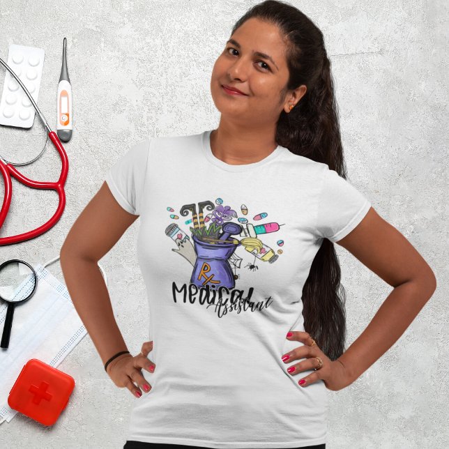 Cute Halloween  Medical Assistant  T-Shirt (Von Creator hochgeladen)