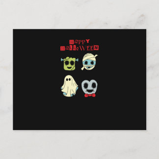 Cute Halloween Monsters Postcard - Funny Boo Be  Feiertagspostkarte